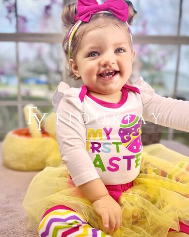 fioukiay Newborn Baby Girl Easter Skirt Sets Infant 1st Easter Day Outfit Clothes Clothing Sets in Saudi Arabia