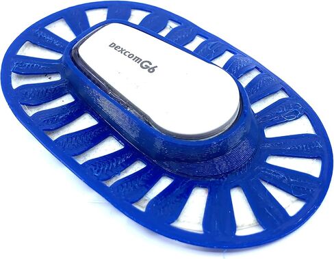 Deck My Diabetes Comfort Ring GripShield - متوافق مع Dexcom G6 (مرن وقابل لإعادة الاستخدام ومقاوم للماء) لمستخدمي Dexcom النشطين (شفاف كريستالي) in Kuwait