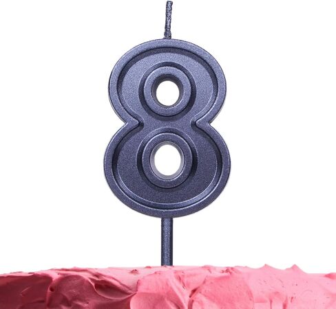 احصل على شمعة عيد ميلاد رقم 3 طازجة - شمعة سوداء رقم ثلاثة على عصا - شموع سوداء أنيقة بأرقام لذكرى عيد الميلاد والزفاف - شمعة عيد الميلاد الثالث للطفل - شمعة سوداء 3 in Kuwait
