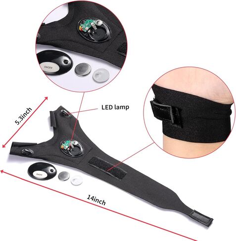 زوجان من قفازات مصباح يدوي LED، زوج واحد قابل لإعادة الشحن وزوج واحد يستخدم البطاريات، هدايا للرجال، صيد الأسماك في الهواء الطلق في يوم الأب مع حزام مطاطي لإصلاح السيارات الليلية والجري والتخييم والمشي لمسافات طويلة in Kuwait