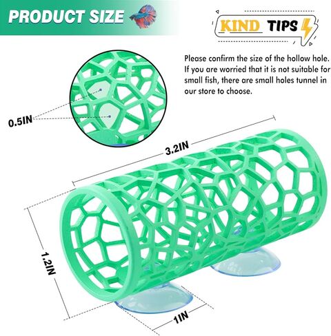 ابيزو نفق سمكة بيتا، تصميم مجوف لمراقبة اسماك بيتا بشكل أفضل، ديكورات حوض سمك بيتا in Kuwait
