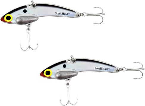 SteelShad - Mini Series (1/4 oz) - 2 Pack - Lipless Crankbait for Freshwater Fishing - Perfect for Ice Fishing, Pan Fishing, Crappie, Walleye and Bass in Saudi Arabia