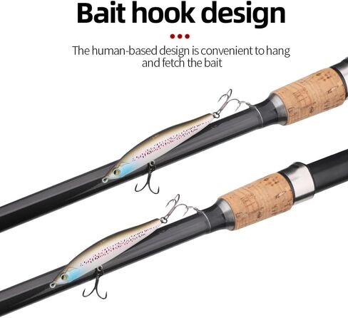 Carp Fishing Rod, 3 Sections Fishing Pole | Carbon Fishing Rod | Rubber Handle Comfortable Grip Fishing Rods,10.82FT/11.8FT/12.8FT(330CM/360CM/390CM) in Saudi Arabia
