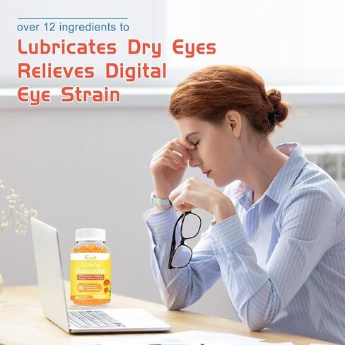 25 مجم من اللوتين والزياكسانثين مع التوت والأستازانتين وأوميجا 3 ومكملات صحة العين للبالغين والأطفال، تدعم الضوء الأزرق والوظيفة البصرية والصحة البقعية - 120 قطعة in Kuwait