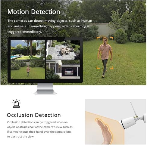 FOSCAM 1080P كاميرا WiFi شبكية إضافية لـ FN7108W-B4-1T، FI9910W، أبيض (FN7108W-B4-1T مطلوب) in Kuwait