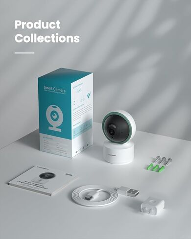 كاميرا أمان داخلية بدقة 4 ميجابكسل، كاميرا للأطفال/الحيوانات الأليفة، كشف حركة 360 درجة، صوت ثنائي الاتجاه، رؤية ليلية، 2.4 جيجا واي فاي، كاميرا داخلية ذكية لأمن المنزل، رؤية ليلية على مدار الساعة طوال أيام الأسبوع وتخزين بطاقة SD in Kuwait