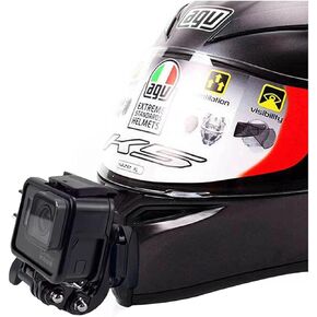 Ediximi Agv-k5 Custom Aluminum Alloy Motorcycle Helmet Chin Mount kit for GoPro Action Cameras with Adhesive Pads and J-Hook Mount Metal Helmet Camera Mount in Kuwait