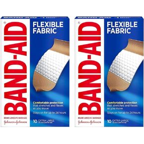 Band-AID Flexible Fabric Bandages, Extra Large 10 ea (Pack of 2) in Saudi Arabia