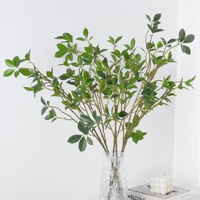 6Pcs Artificial Ficus Branches, 27 Inch Ficus Fake Stems for Floral Arrangement Artificial Greenery Stems Faux Ficus Branches for Vase Home Decor Table Centerpiece(Vase Not Included) in Kuwait