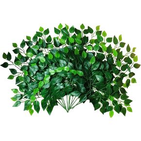 12Pcs Ficus Leaves Artificial Branches, Faux Greenery Plant Spray for Wedding Arch DIY Wreath Home Décor in Saudi Arabia