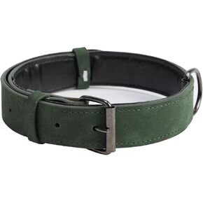 ياقة جلدية بلوري من الألياف الدقيقة من بريتي جولي للكلاب مع واقي بطاقة هوائية وحلقات على شكل حرف D، طوق ناعم متعدد المقاسات قابل للتعديل مع أطواق للكلاب من مادة قابلة للتنفس للكلاب الكبيرة (L_Coffee) in Kuwait