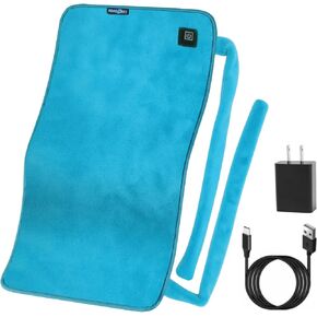ROADDPMATE USB Heating pad for Back, Neck, and Shoulder Pain Relief with Two Straps - Dry & Moist Heat Therapy Option, 12" x 24" (Blue) in Kuwait