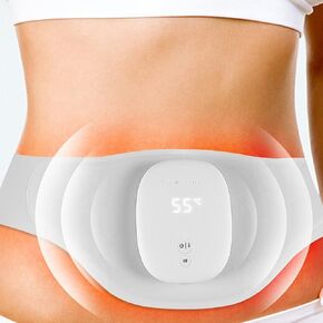 منصات التدفئة للتشنجات مع 5 مستويات الحرارة و 3 أوضاع للتدليك، مدلك تشنجات فترة الحيض وسادة التدفئة المحمولة اللاسلكية، منصات التدفئة للبطن والظهر والرقبة والكتف والساق لتخفيف آلام (رمادي) in Kuwait