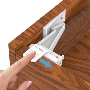 اقفال خزانة واقية للاطفال مكونة من 12 قطعة، اقفال خزانة منزلقة غير مرئية لحماية الاطفال، لاصق 3 ام بدون ثقب، اقفال خزانة امان للاطفال والرضع، مزالج امان للمطبخ وغرفة النوم in Kuwait