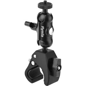 مشبك مقود الدراجة النارية من فلاي مايل لجهاز التحكم عن بعد دي جيه اي ار سي/ار سي 2، حامل حامل مزدوج براس كروي دوار 360 درجة، حامل مشبك عمود الدراجة لدي جيه اي ميني 4 برو/ميني 3 برو in Kuwait