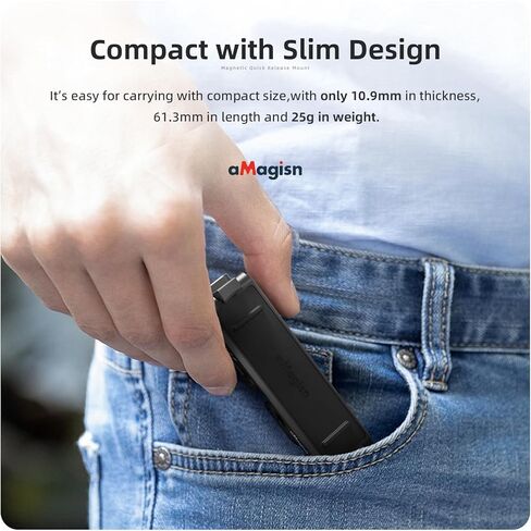 ار اس زد اف ان جي اكس ار واي حامل مغناطيسي سريع الفك لجهاز انستا 360 جو 3، حامل مع مخلب تثبيت مغناطيسي ثنائي الشق ونقطة برغي 1/4 لمزيد من خيارات التركيب in Kuwait