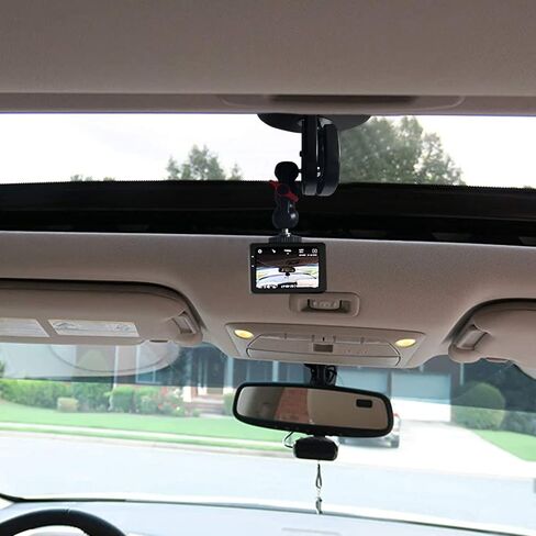 Heavy Duty Suction Cup Phone Holder Camera Mount 360° Ball head Magic Arm w. Strong 4.6" Base, 1/4"-20 Screw & Silicone Band for DSLR/Gopro Glass Mounting Kits for Car/Boat/Window, 2023 Upgraded in Saudi Arabia