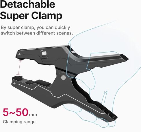 حامل كاميرا UURig سريع وآمن، أسود، رقبة معقوفة مرنة 189 مم، تعديل زاوية عالمي 360 درجة، متوافق مع كاميرات GoPro in Kuwait