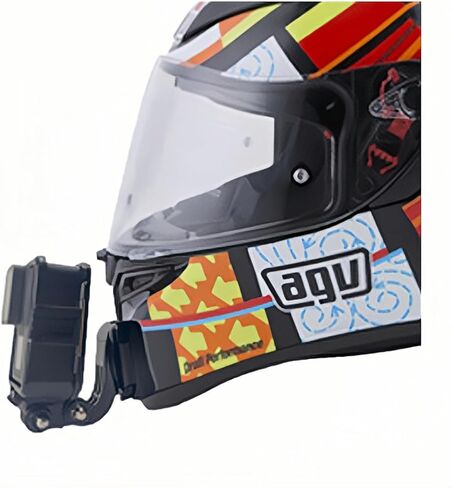 Ediximi AGV-K3SV خوذة دراجة نارية مصنوعة من سبائك الألومنيوم مخصصة لمجموعة تثبيت الذقن لكاميرات الحركة GoPro مع وسادات لاصقة وخوذة معدنية مثبتة على شكل حرف J in Kuwait