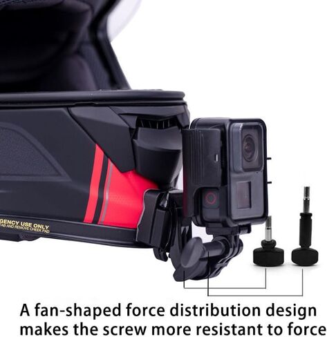 Ediximi AGV-K3SV خوذة دراجة نارية مصنوعة من سبائك الألومنيوم مخصصة لمجموعة تثبيت الذقن لكاميرات الحركة GoPro مع وسادات لاصقة وخوذة معدنية مثبتة على شكل حرف J in Kuwait