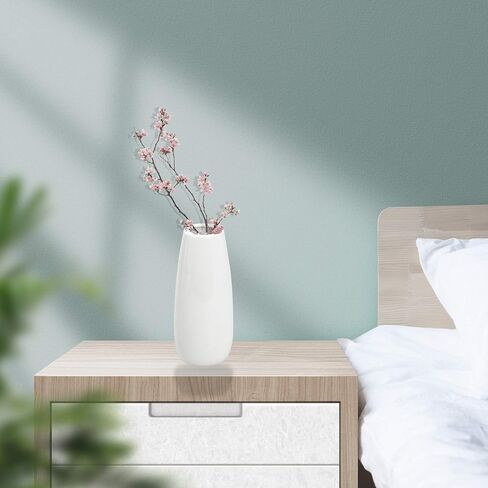 مجموعة مزهريات برعم السيراميك الأبيض من هوموكوس، مزهريات الزهور الحديثة الأنيقة للديكور المنزلي مع حبل فريد مختلف، سطح أملس مصقول، تصميم للديكور المنزلي in Kuwait