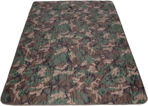 بطانية تخييم تكتيكية مموهة قابلة للتعبئة، حقيبة خفيفة الوزن ودافئة مثالية للنزهة على الشاطئ والسفر في الهواء الطلق ومغامرات المشي لمسافات طويلة والمهرجانات (الغابات) in Kuwait