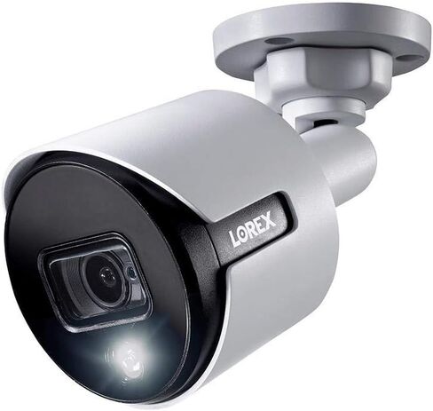 Lorex C581DA Indoor/Outdoor 2K 5MP Super Analog HD Active Deterrence Bullet Camera, 2.8mm, 135ft IR Night Vision, CNV, Works with D841/D841B Series, Only Camera, White (Renewed) in Saudi Arabia