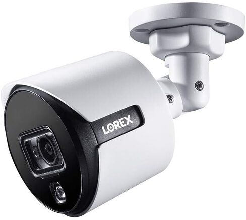 Lorex C581DA Indoor/Outdoor 2K 5MP Super Analog HD Active Deterrence Bullet Camera, 2.8mm, 135ft IR Night Vision, CNV, Works with D841/D841B Series, Only Camera, White (Renewed) in Saudi Arabia