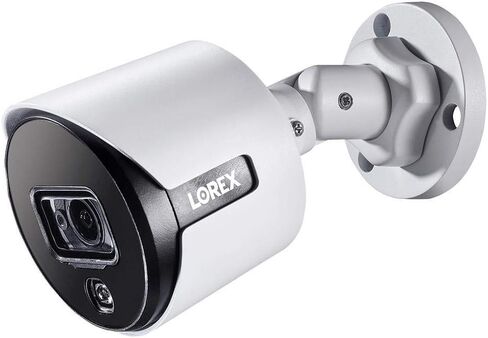 Lorex C581DA Indoor/Outdoor 2K 5MP Super Analog HD Active Deterrence Bullet Camera, 2.8mm, 135ft IR Night Vision, CNV, Works with D841/D841B Series, Only Camera, White (Renewed) in Saudi Arabia