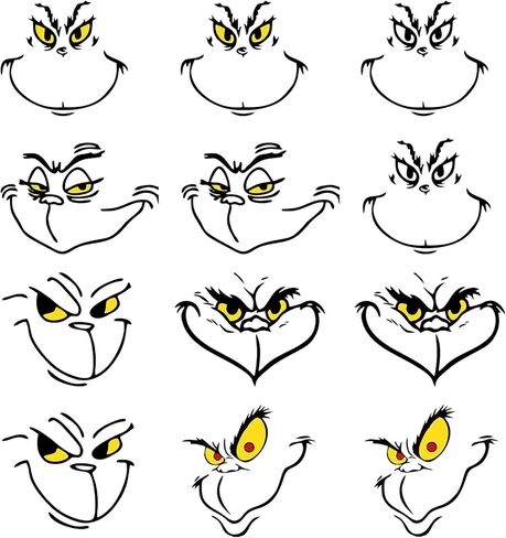 PIAOLGYI Christmas Stickers for Grinch Stickers Christmas Decorations Stickers for Ornaments,Christmas Decorations Christmas Decor (36Pcs) in Saudi Arabia