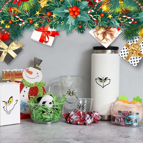PIAOLGYI Christmas Stickers for Grinch Stickers Christmas Decorations Stickers for Ornaments,Christmas Decorations Christmas Decor (36Pcs) in Saudi Arabia