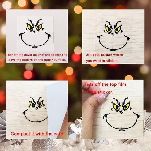 PIAOLGYI Christmas Stickers for Grinch Stickers Christmas Decorations Stickers for Ornaments,Christmas Decorations Christmas Decor (36Pcs) in Saudi Arabia