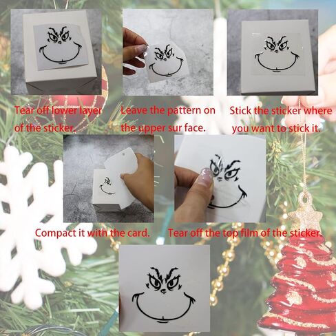 PIAOLGYI Christmas Stickers for Grinch Stickers Christmas Decorations Stickers for Ornaments,Christmas Decorations Christmas Decor (36Pcs) in Saudi Arabia