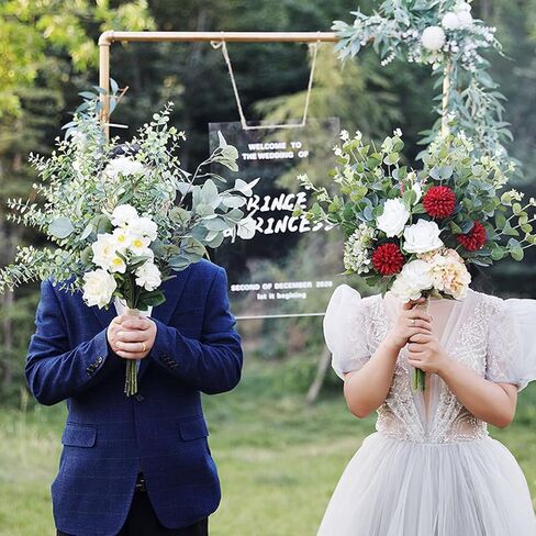 سيقان الاوكالبتوس الصناعية 12 قطعة من اوراق الاوكالبتوس الصناعية، فروع خضراء، 15 انش، باقات نبات الاوكالبتوس المصنفر المزيف، اوراق شجر اصطناعية داخلية لتزيين المزهرية، ديكور الزفاف in Kuwait