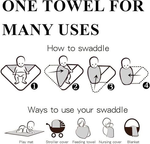 بطانيات الأطفال من PEIPEIWU، بطانية أمان للأطفال - بطانية قابلة للارتداء قابلة للتعديل، مجموعة إكسسوارات لحديثي الولادة مع بطاقة إعلان خشبية للولادة، بطانيات أطفال للفتيات والأولاد (أبيض) in Kuwait