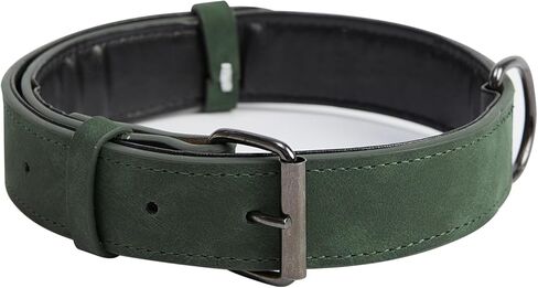 ياقة جلدية بلوري من الألياف الدقيقة من بريتي جولي للكلاب مع واقي بطاقة هوائية وحلقات على شكل حرف D، طوق ناعم متعدد المقاسات قابل للتعديل مع أطواق للكلاب من مادة قابلة للتنفس للكلاب الكبيرة (L_Coffee) in Kuwait