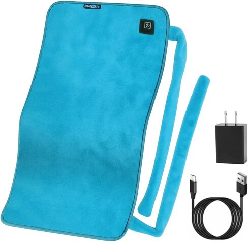 ROADDPMATE USB Heating pad for Back, Neck, and Shoulder Pain Relief with Two Straps - Dry & Moist Heat Therapy Option, 12" x 24" (Blue) in Kuwait
