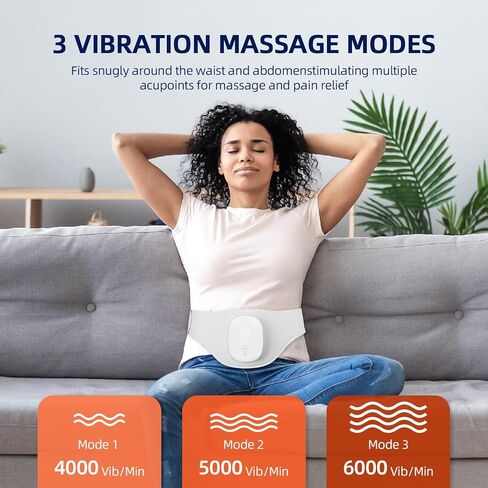 منصات التدفئة للتشنجات مع 5 مستويات الحرارة و 3 أوضاع للتدليك، مدلك تشنجات فترة الحيض وسادة التدفئة المحمولة اللاسلكية، منصات التدفئة للبطن والظهر والرقبة والكتف والساق لتخفيف آلام (رمادي) in Kuwait