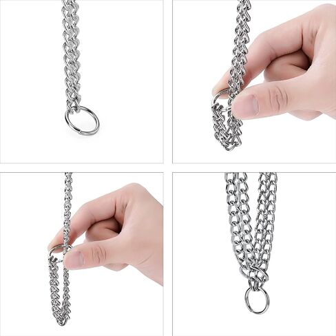 Chain Dog Collar Adjustable Choke Collar Dog Training Collar for Small Medium Large Dogs (Small) in Saudi Arabia