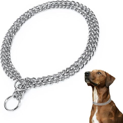 Chain Dog Collar Adjustable Choke Collar Dog Training Collar for Small Medium Large Dogs (Small) in Saudi Arabia
