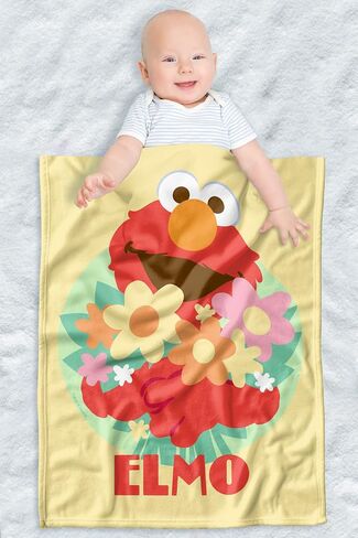 LOGOVISION Sesame Street Lightweight Baby Blanket, 30"X40", Flowers for You Unisex for Infants Girls & Boys in Saudi Arabia