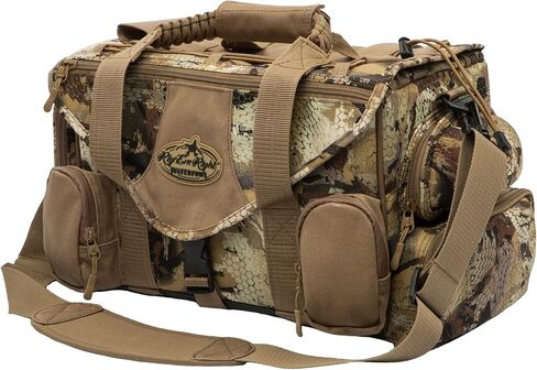 حقيبة Rig'Em Right Waterfowl Shell Shocker XLT Duck Hunting Blind مع مقصورات ذخيرة مصبوبة، وحقيبة نظارات شمسية، وحامل مشروبات والمزيد (Gore Optifade March Camo) in Kuwait