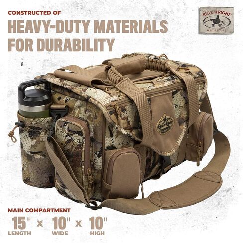 حقيبة Rig'Em Right Waterfowl Shell Shocker XLT Duck Hunting Blind مع مقصورات ذخيرة مصبوبة، وحقيبة نظارات شمسية، وحامل مشروبات والمزيد (Gore Optifade March Camo) in Kuwait
