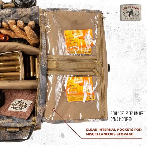 حقيبة Rig'Em Right Waterfowl Shell Shocker XLT Duck Hunting Blind مع مقصورات ذخيرة مصبوبة، وحقيبة نظارات شمسية، وحامل مشروبات والمزيد (Gore Optifade March Camo) in Kuwait