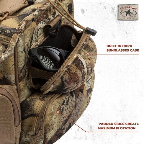 حقيبة Rig'Em Right Waterfowl Shell Shocker XLT Duck Hunting Blind مع مقصورات ذخيرة مصبوبة، وحقيبة نظارات شمسية، وحامل مشروبات والمزيد (Gore Optifade March Camo) in Kuwait