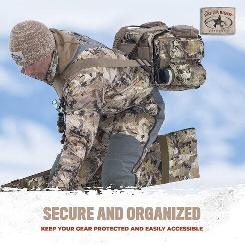 حقيبة Rig'Em Right Waterfowl Shell Shocker XLT Duck Hunting Blind مع مقصورات ذخيرة مصبوبة، وحقيبة نظارات شمسية، وحامل مشروبات والمزيد (Gore Optifade March Camo) in Kuwait