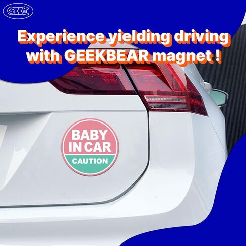 مغناطيس سيارة للأطفال من GEEKBEAR - ملون، عاكس، مقاوم للطقس - دائري 4.7 × 4.7 بوصة (وردي/وردي، 3 عبوات) in Saudi Arabia
