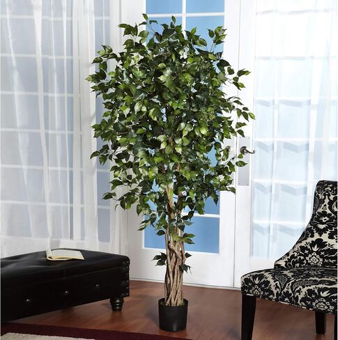 Nearly Natural Artificial Ficus Tree, Green, one Size in Saudi Arabia