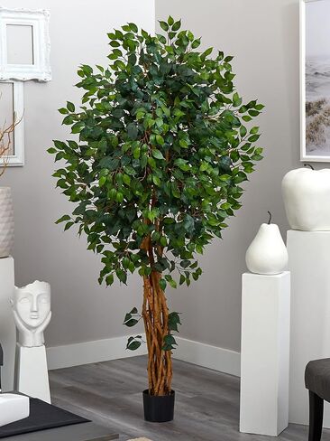 Nearly Natural Artificial Ficus Tree, Green, one Size in Saudi Arabia