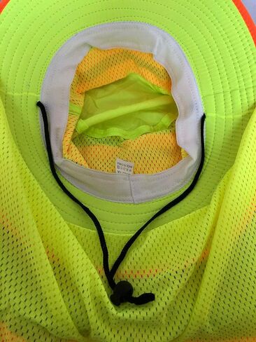 Men High Visibility Reflective Sun Hat with Neck Flap Wide Brim Boonie Hat Bucket Cap in Kuwait
